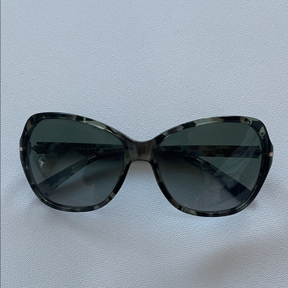 Tory Burch Gray Patterned Sunglasses - image 1